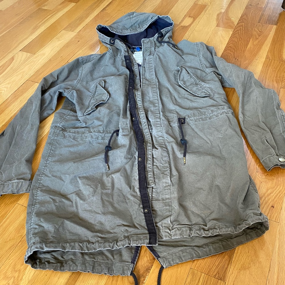 Olive green heavy duty cargo/ utility jacket